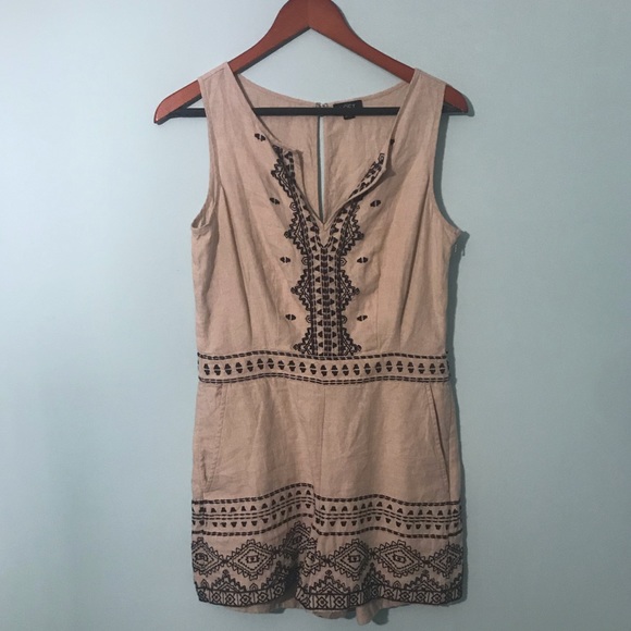 Embroidered Linen Romper - Picture 2 of 6